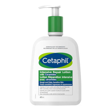 Cetaphil Intensive Repair Lotion with Ceramides – Deep Hydration for Dry, Flaky Skin, 473ml