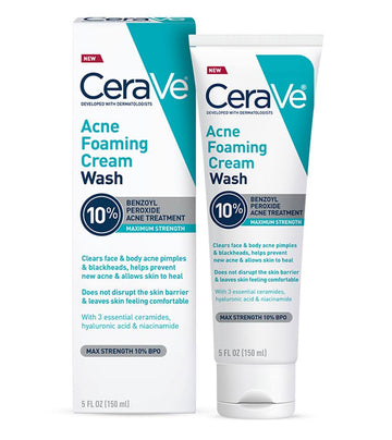 CeraVe Acne Foaming Cream Cleanser with 10% benzoyl peroxide in Sri Lanka 150ml
