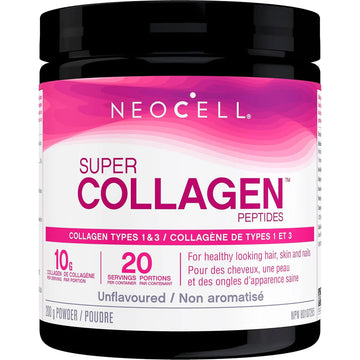 NeoCell Super Collagen Powder, Hydrolyzed Collagen Peptides Type 1 and 3, 200g
