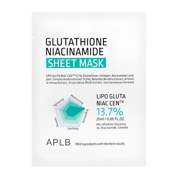 APLB Glutathione Niacinamide Sheet Mask - 25ml