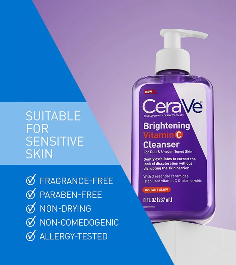 Cerave Skin Renewing Brightening Vitamin C Cleanser 236ml