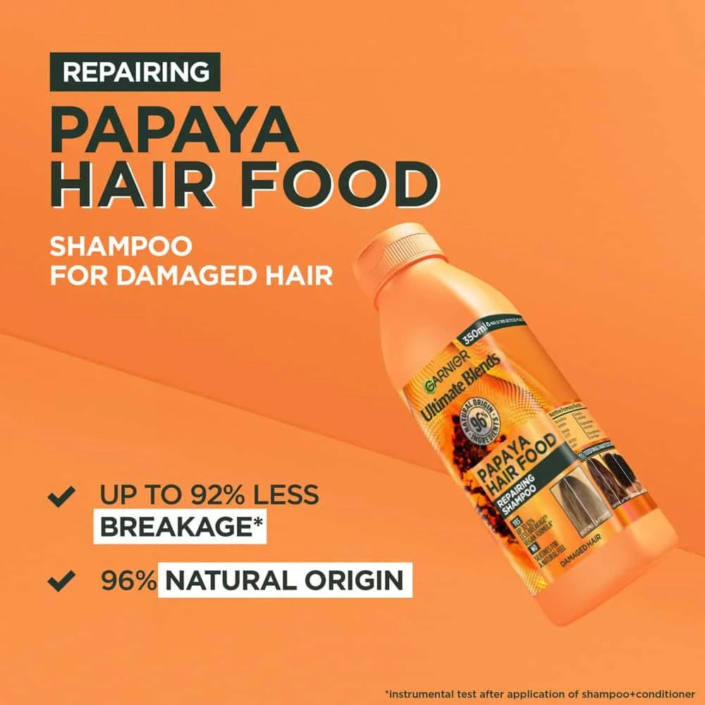 Garnier Ultimate Blends Nourishing Hair Food Papaya Shampoo for Dry Hair 350ml