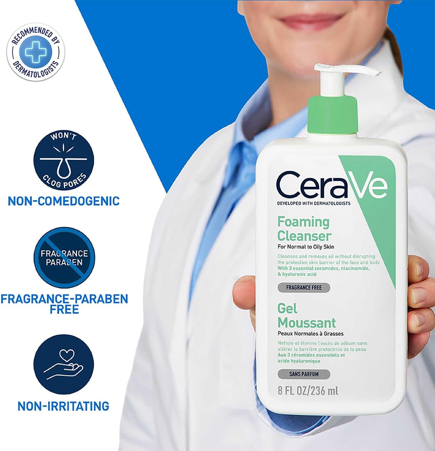 CeraVe Foaming Cleanser for Normal to Oily Skin