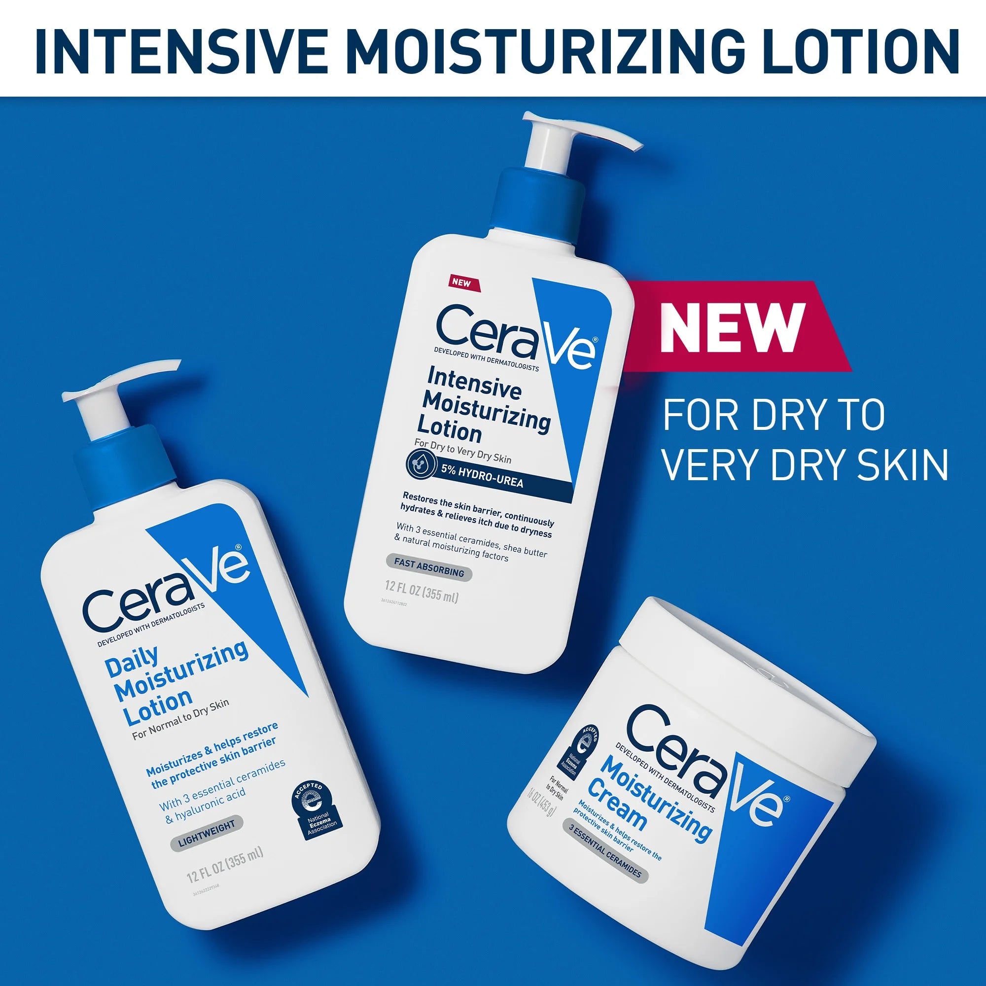 CeraVe Intensive Moisturizing Lotion for Dry to Very Dry Skin, 12 fl oz
