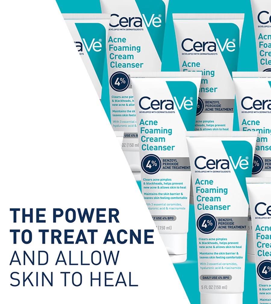 CeraVe Acne Foaming Cream Cleanser with 4% benzoyl peroxide in Sri Lanka 150ml