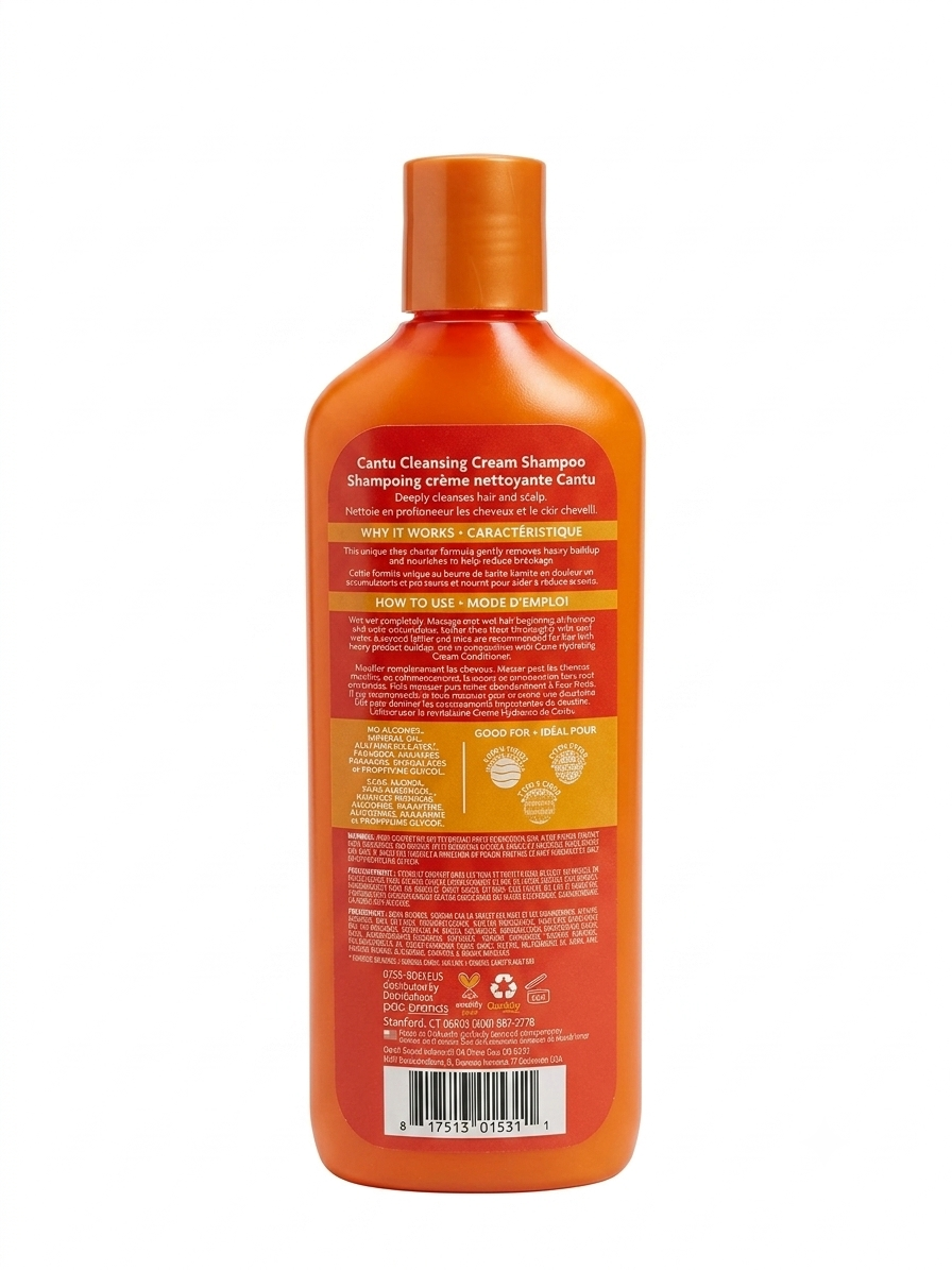 Cantu, Shea Butter, Cleansing Cream Shampoo, For Natural Curls, Coils Waves, 13.5 fl oz (400 ml)