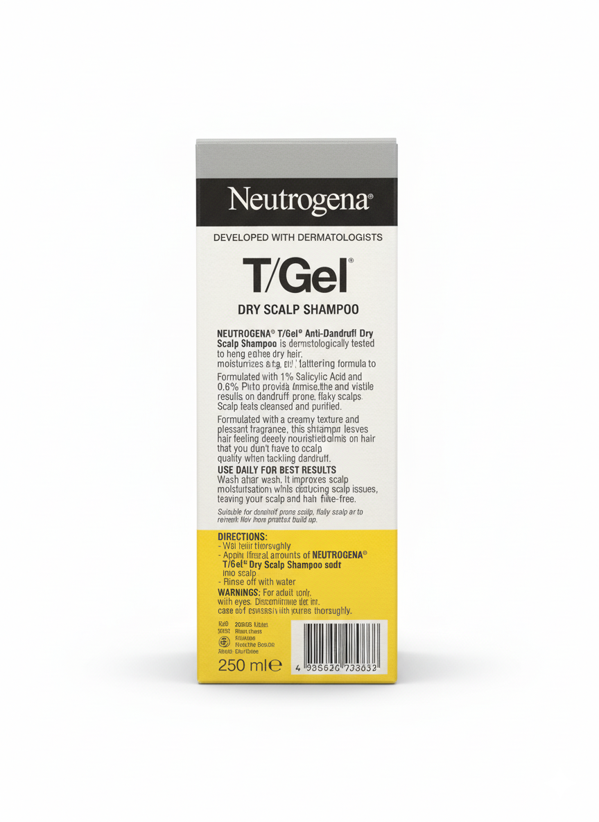 Neutrogena T/Gel Anti-Dandruff Shampoo for Dry Hair 250ml