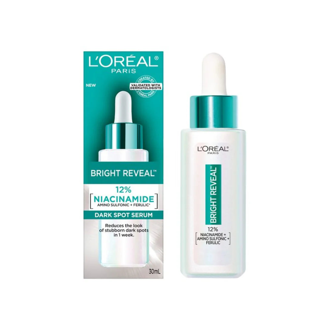 L'Oréal Paris Bright Reveal Niacinamide Dark Spot Serum with 12% Niacinamide and Amino-Sulfonic Acid 30ml in Sri Lanka