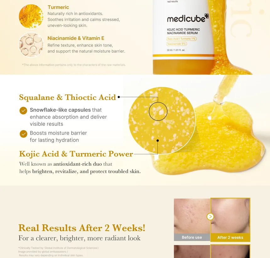 Medicube Kojic Acid Turmeric Niacinamide Serum