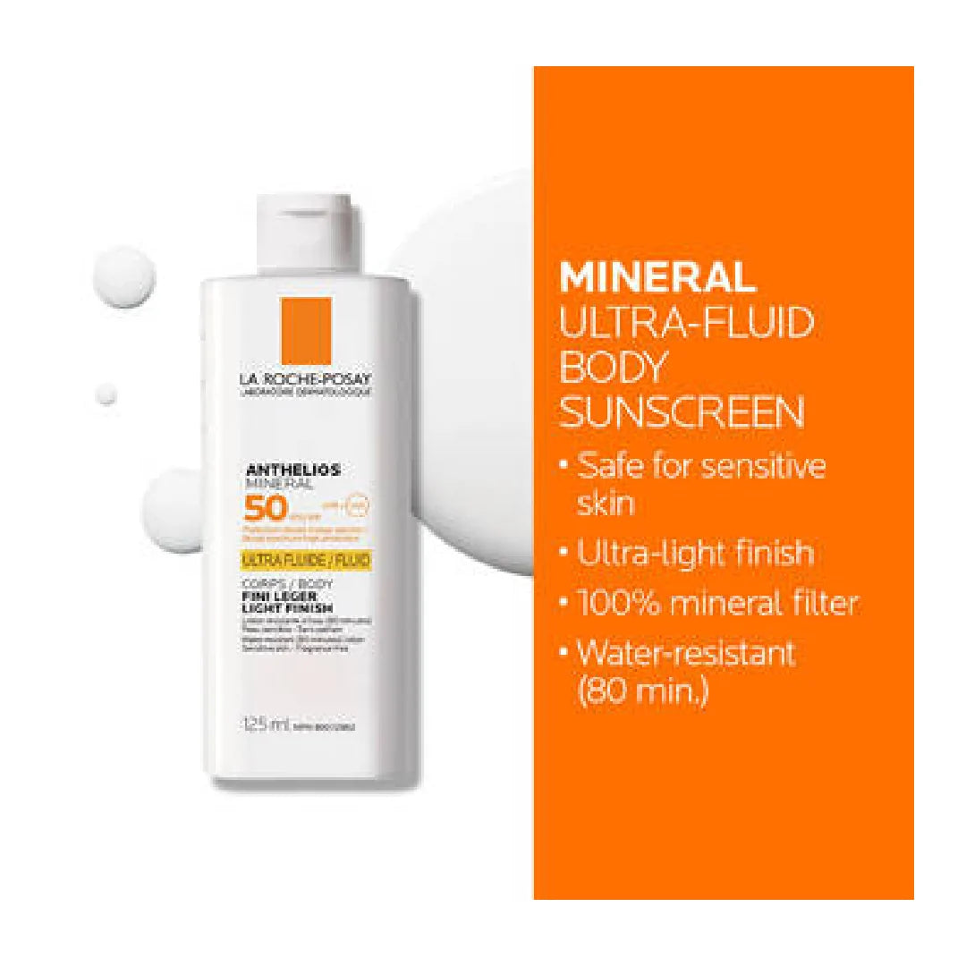 La Roche-Posay Anthelios Mineral SPF50 Light Finish Sunscreen – 125ml | Broad Spectrum Protection