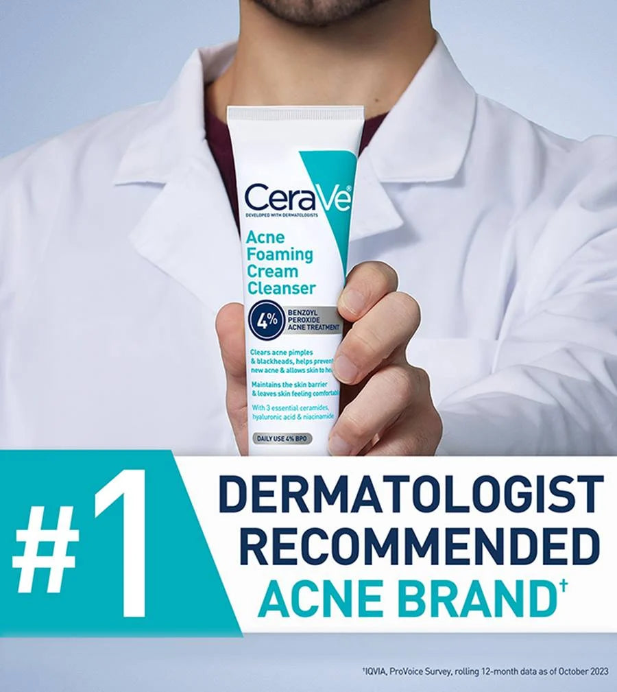 CeraVe Acne Foaming Cream Cleanser with 4% benzoyl peroxide in Sri Lanka 150ml