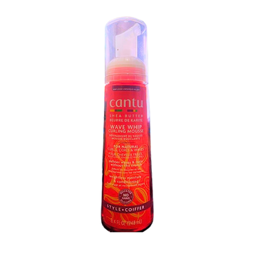 Cantu Wave Whip Curling Mousse with Shea Butter, 8.4 fl oz