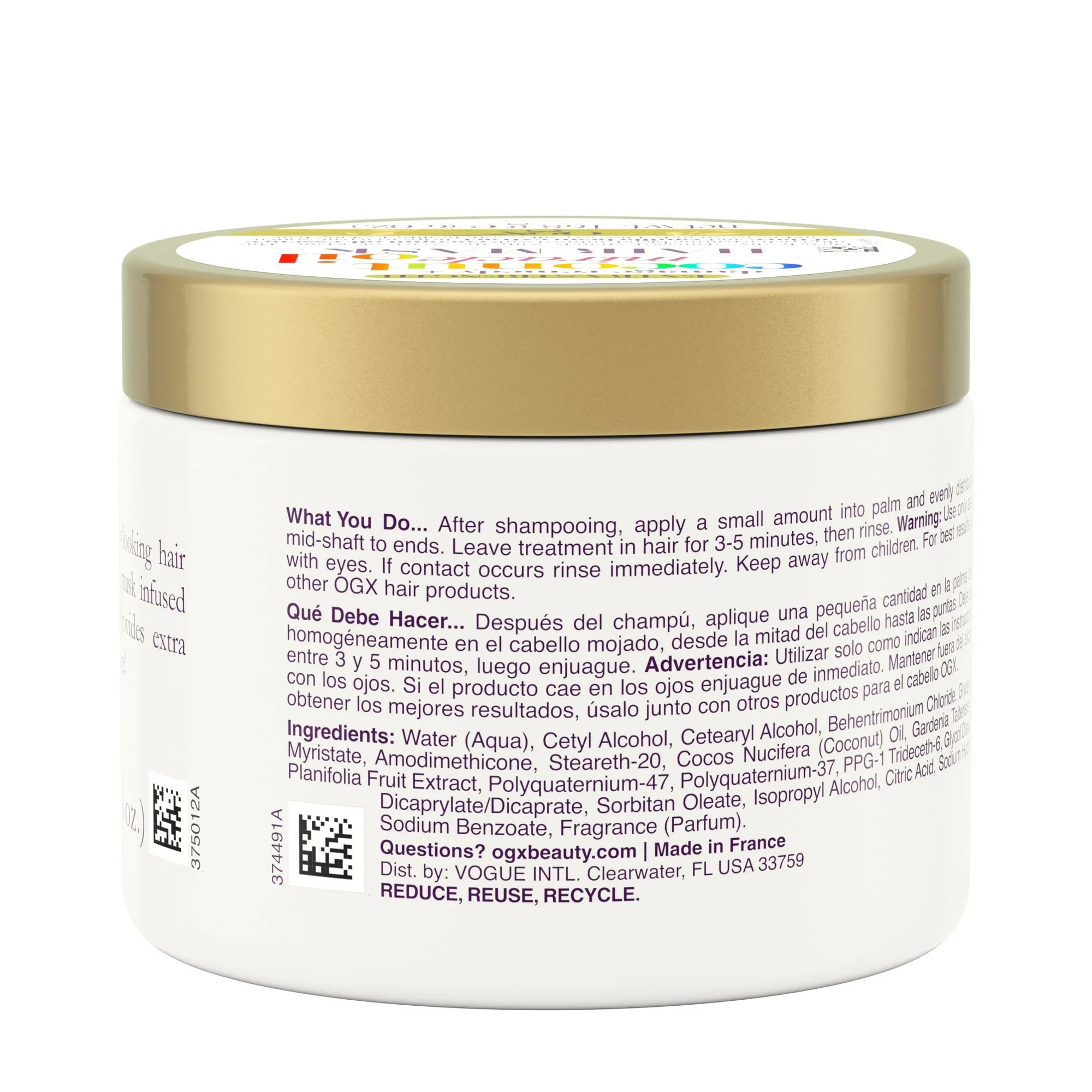 OGX Extra Strength Damage Remedy + Coconut Miracle Oil Hair Mask 6 oz