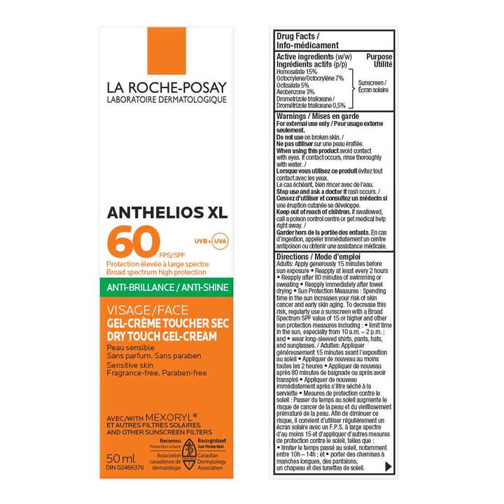 Anthelios Xl Dry Touch Spf 60 Facial Sunscreen