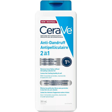 CeraVe 2-in-1 Anti-Dandruff Shampoo and Conditioner – 8 oz 355ml