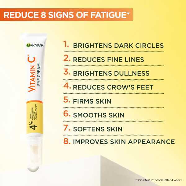 Garnier Brightening 4% Vitamin C, Niacinamide, Caffeine and Banana Powder Eye Cream 15ml in Sri Lanka